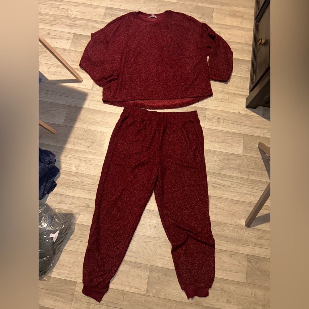 Secret Treasures Burgundy Pajama Set